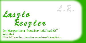 laszlo reszler business card